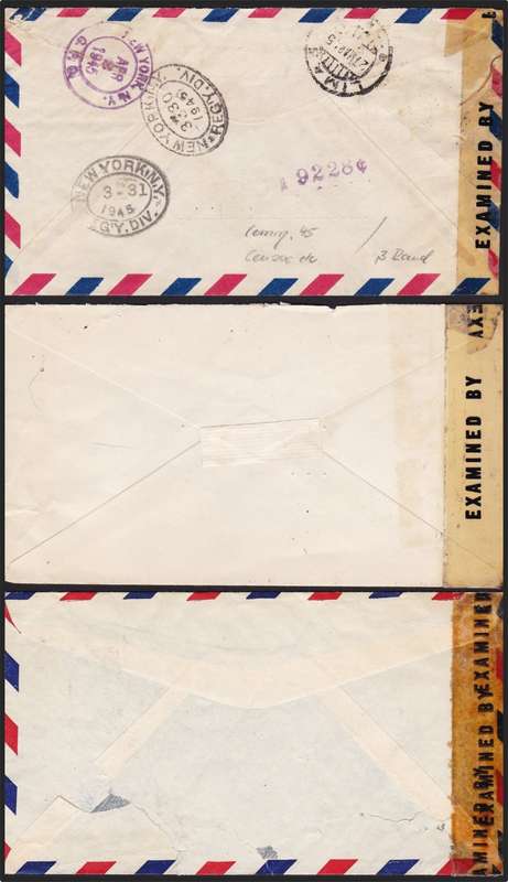 10 x WWII Southern America Covers - Opened by Censor - Great Study Lot!