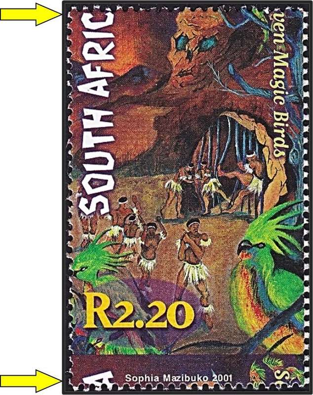 2001 RSA Myths & Legends R2.20 Value UMM(**) FLAW - Large Perforation Shift - RARE