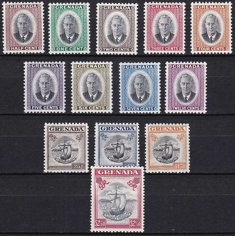 1951 Grenada KGVI UMM(**) Set of 13 (SG.172/84)  @ CV  R1,000+