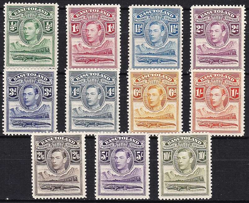 1938 Basutoland KGVI MM(*) Set of 11  @ UMM(**) CV  R3,176