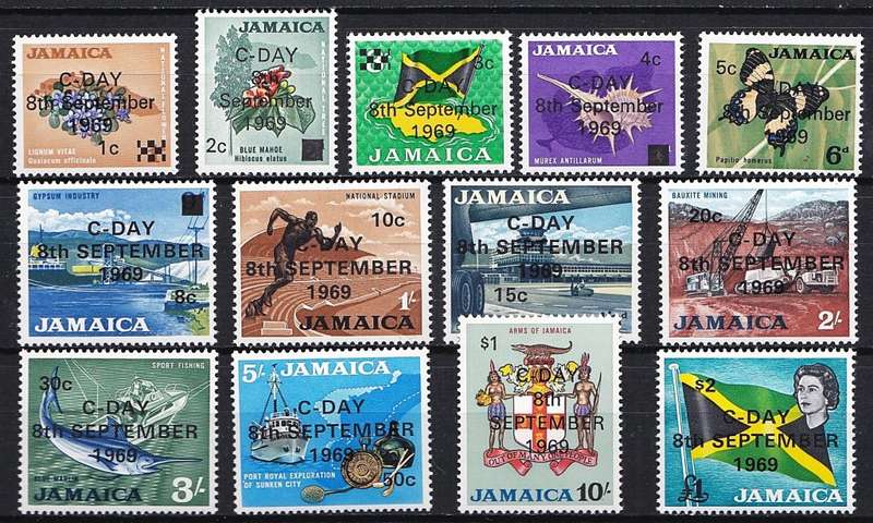 1964 - 1970 Jamaica MM/UMM Definitive Sets Pre-Decimal to Decimal  @ CV  R1,700+