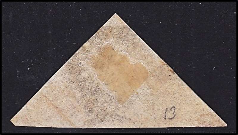 1853 CoGH 1d Triangle Pale Rose CC.5a, 3 x Margins @ CV  R10,000