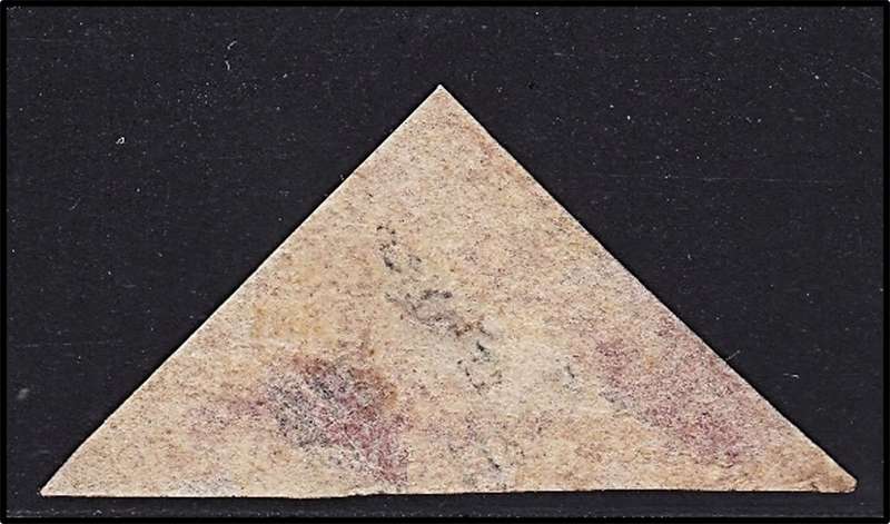 1854 CoGH 1d Triangle Deep Rose  Red CC.5b, 3 x Margins @ CV  R15,000