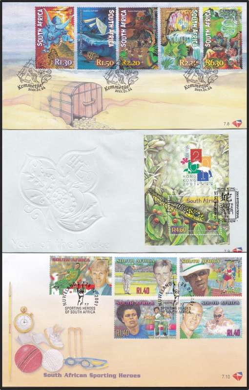 2001 RSA FDCs No.7.8-7.35 Selection @ CV  R1,478