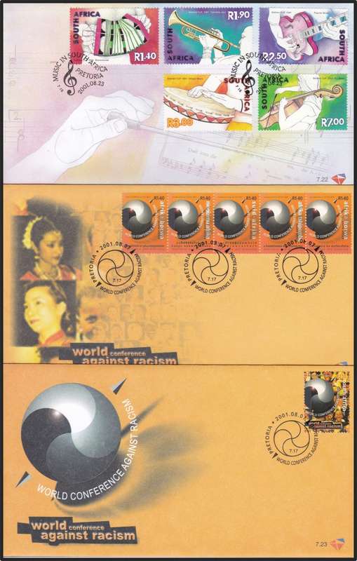 2001 RSA FDCs No.7.8-7.35 Selection @ CV  R1,478
