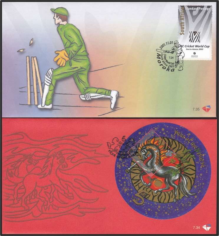 2001 RSA FDCs No.7.8-7.35 Selection @ CV  R1,478