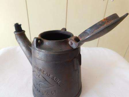 A.C. WELLS & CO UNBREAKABLE STRENGTH & DURABILITY NO 18 CAST IRON OIL/FLARE LAMP