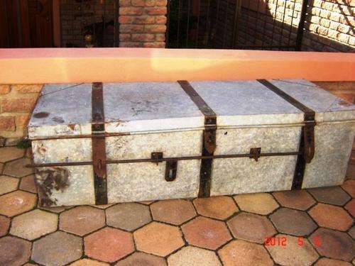 GALVANISED SHEET METAL TRUNK.