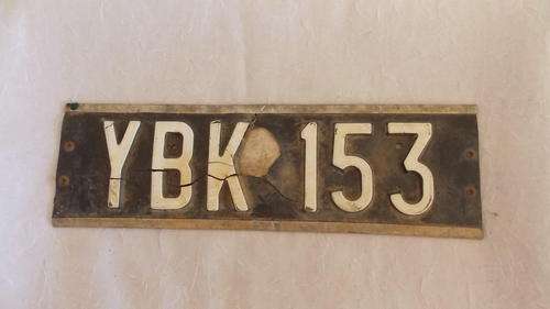 VINTAGE YBK (THABA 'NCHU) NUMBER PLATE
