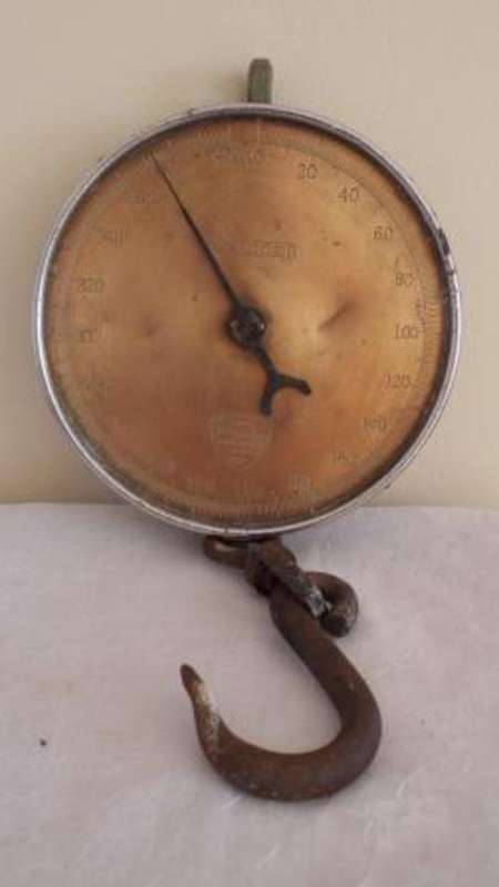 SALTER SPRING BALANCE SCALE WITH BRASS FACE