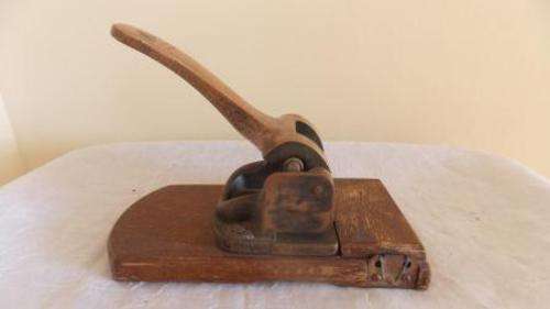 VINTAGE SOLID BRASS 3 HOLE PAPER PUNCH FROM EAST LIGHT ENGLAND