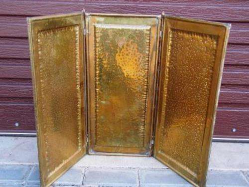 COPPER AND BRASS FIRE SCREEN DETACHABLE