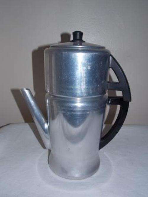 ART DECO 8 CUP ALUMINIUM PERCULATOR