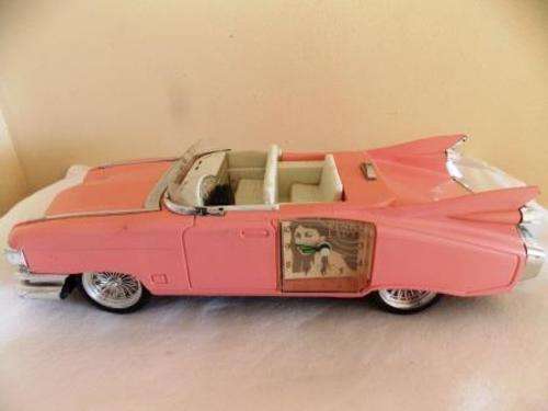 PINK LADY CADILLAC WITH CLOCK AND ELVIS TUNE PLAYING