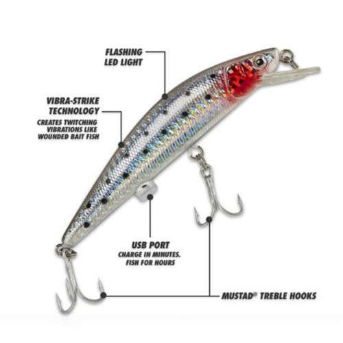 USB Rechargeable led Twitching, vibrating Fishing Lures Bait, Spinning