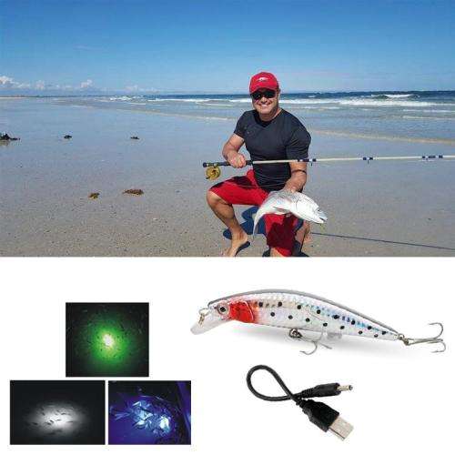 USB Rechargeable led Twitching, vibrating Fishing Lures Bait, Spinning