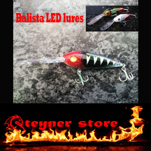 Balista Smoke 80 Red (Glass Black) LED  Fishing Lure / Bait