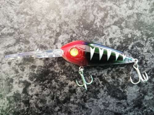 Balista Smoke 80 Red (Glass Black) LED  Fishing Lure / Bait