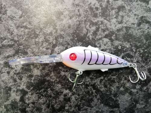 Balista Smoke 65 White (Ghost Minnow) LED  Fishing Lure / Bait