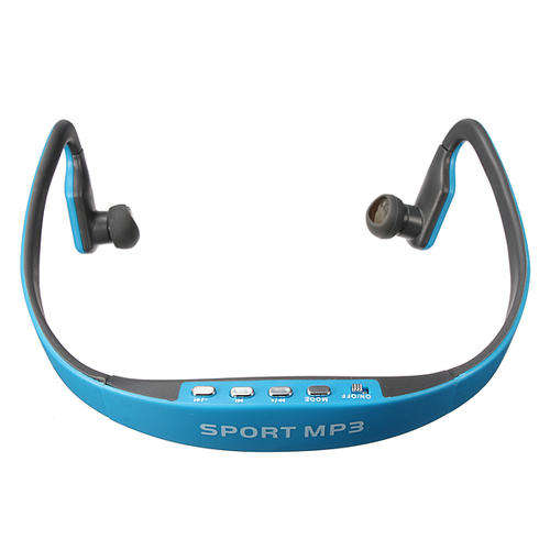 *Local Stock* Sport Wireless Headset Headphone Earphone MP3 Music Player Micro SD TF FM Radio (blue)
