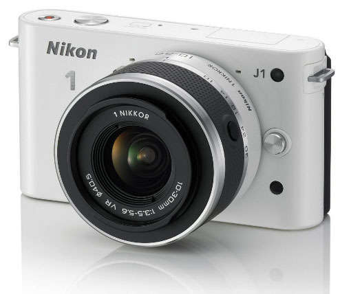 Nikon 1 J1 10.1 MP MIRRORLESS HD Digital Camera System with 10-30mm VR 1 NIKKOR Lens (White)