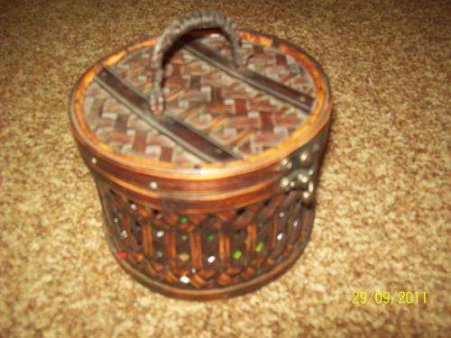 one wooden bowl