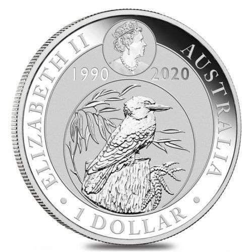 1 oz Australian Silver Kookaburra 30th Anniversary 2020