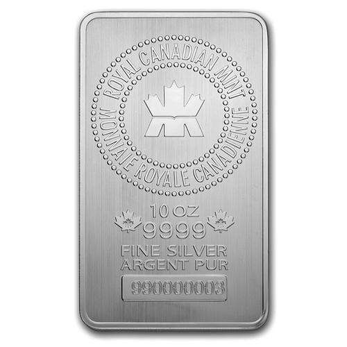 10 oz Royal Canadian Mint Bar, NEW DESIGN (99.99%)