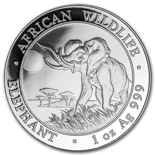 NEW ARRIVAL 2016 1 oz Somali Silver African Elephant BU
