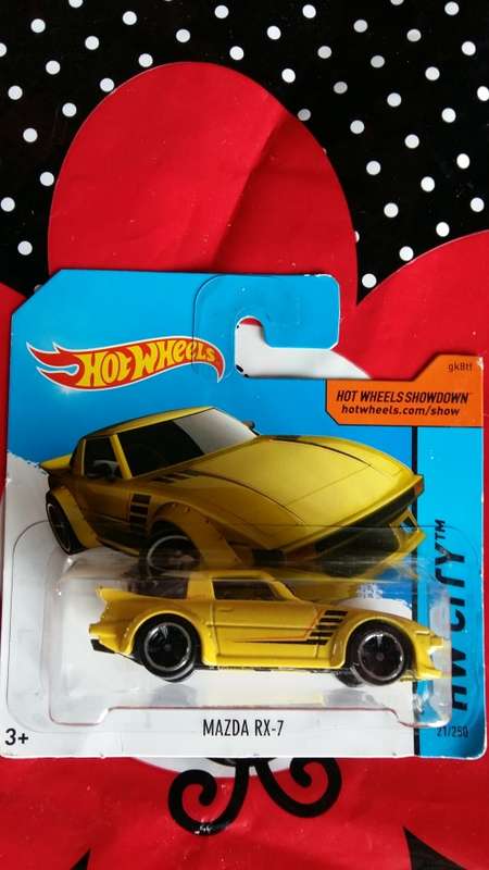 hotwheels hot wheels Mazda rx7 yellow