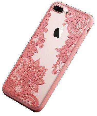 Pink Floral Lace Henna Cover for iPhone 7 and 8