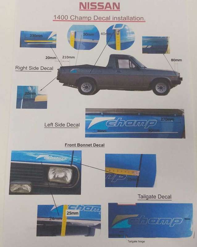 Nissan Champ Decals