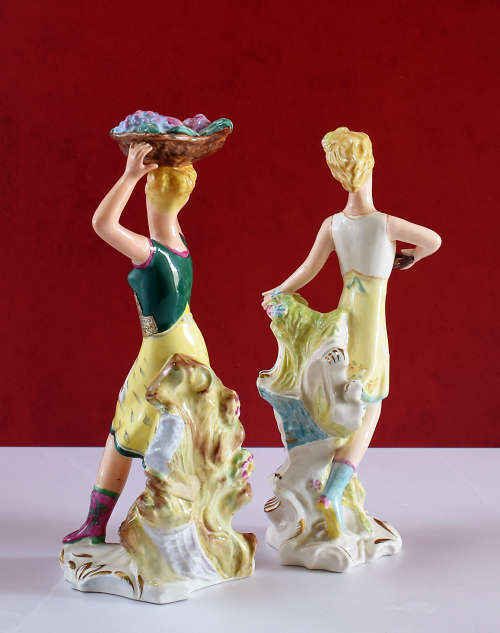 extremely rare Wedgwood & Co Autumn & Spring figurines