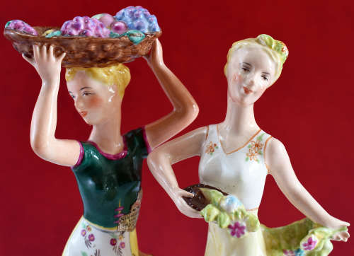 extremely rare Wedgwood & Co Autumn & Spring figurines