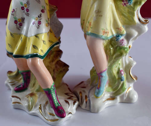 extremely rare Wedgwood & Co Autumn & Spring figurines