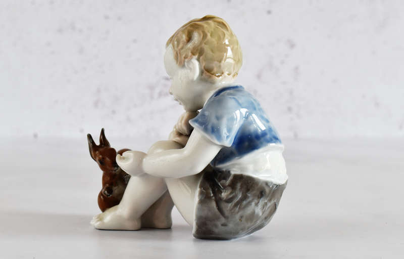 Rosenthal Germany Porcelain Figurine - Boy with Squirrel #1663