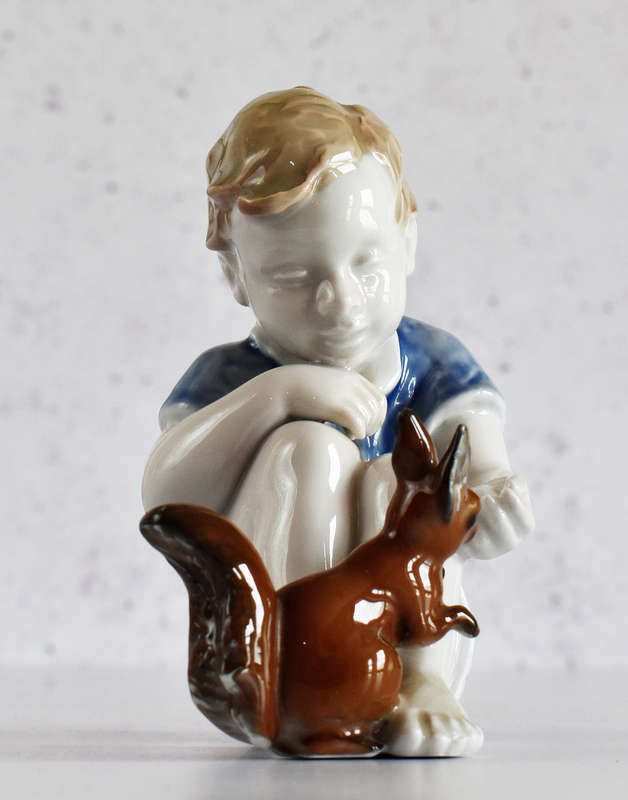 Rosenthal Germany Porcelain Figurine - Boy with Squirrel #1663