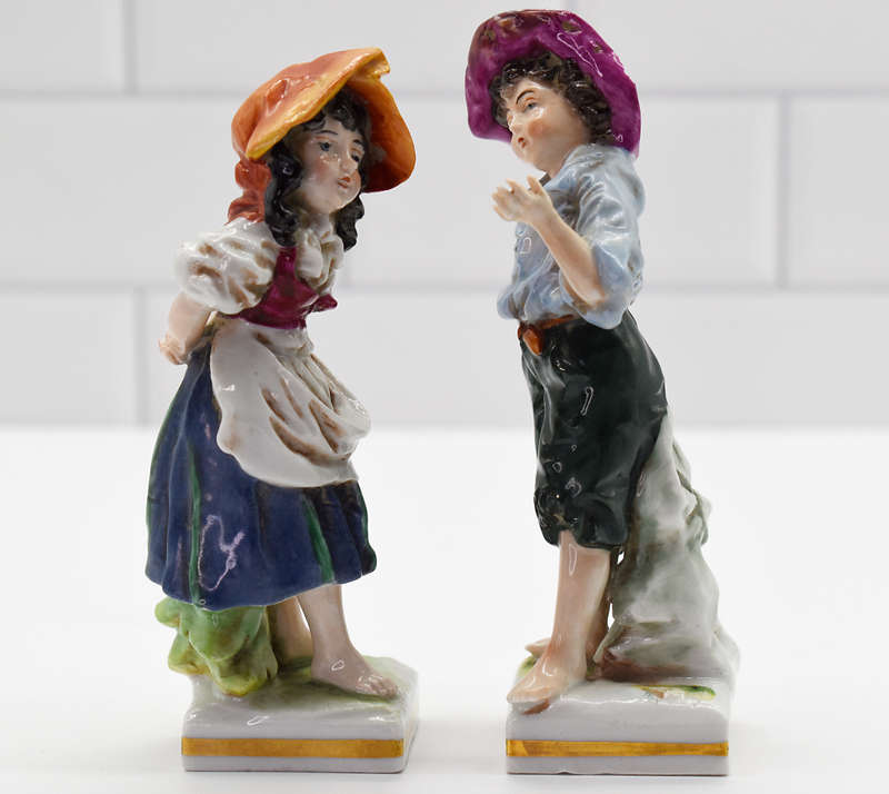 Lovely Pair of Ernst Bohne Söhne (Germany) porcelain.