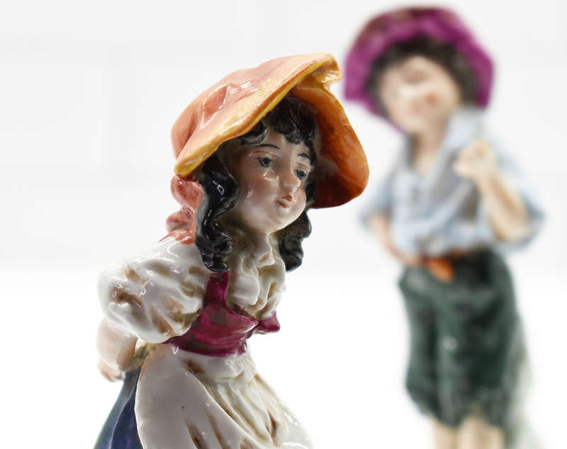 Lovely Pair of Ernst Bohne Söhne (Germany) porcelain.