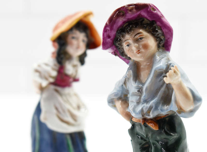 Lovely Pair of Ernst Bohne Söhne (Germany) porcelain.