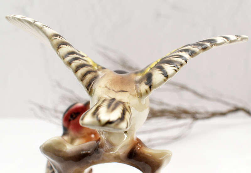 Original Wien Keramos "Birds on Branches" Austrian Art Porcelain Figurine Made in Austria