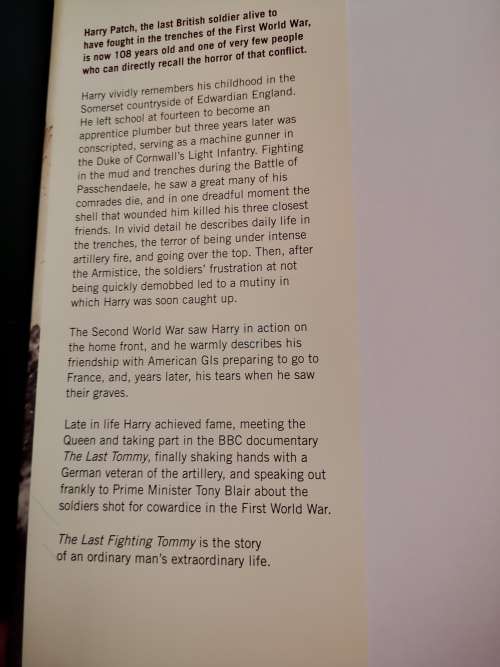 The Last Fighting Tommy :  The Life of Harry Patch by Harry Patch with Richard van Emden