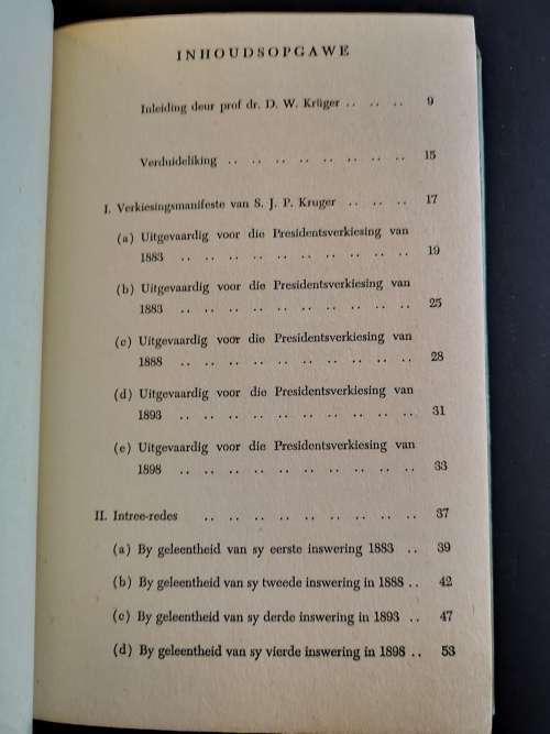 Predident Kruger aan dir Woord deur J.S. Du Plessis