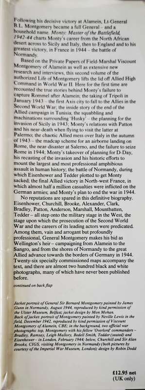 Monty Master of the Battlefield 1942-1944 by Nigel Hamilton