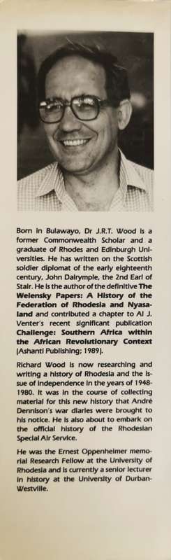 The War Diaries of Andre Dennison by J R T  Wood