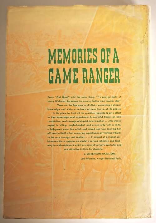 Memories of a Game Ranger by Harry Wolhuter