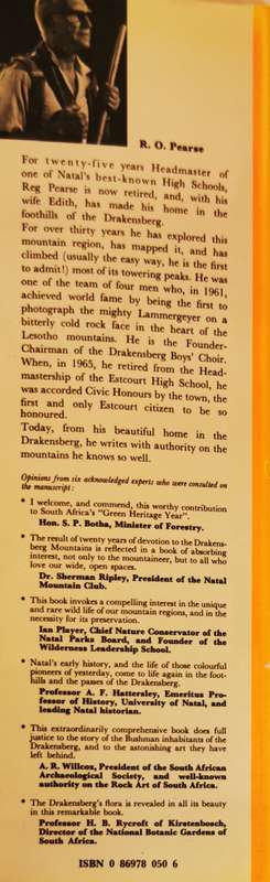 Barriers of Spears Drama of the Drakensberg by P. O. Pearse