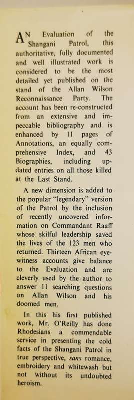 Pursuit of the King, An Evaluation of the Shangani by John O`Reilly
