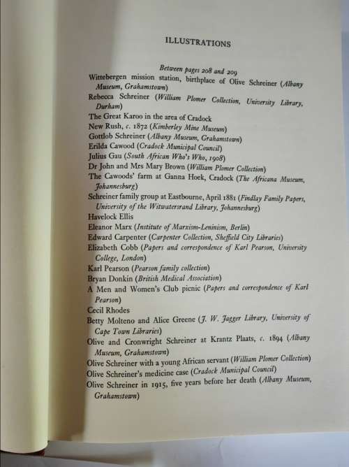 OLIVE SCHREINER - A BIOGRAPHY -- Ruth First & Ann Scott