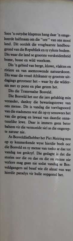 Die Bosveld en sy Mense - Piet Meiring